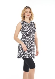 Dive semi boerkini mouwloos | Zwart