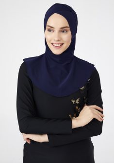 Amira tulband hals bedekkende zwemkapje | Blauw