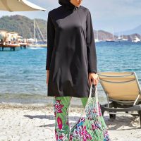 burkini-giant-flower-single-legging-green-single-pants-mayovera-7681-13-B