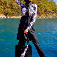 muslim-swimwear-polka-dot-designer-black-blue-woven-fabrics-mayovera-7511-13-B