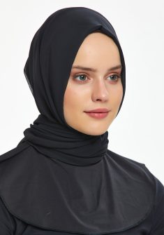 Amira zwemkapje met organza | Zwart