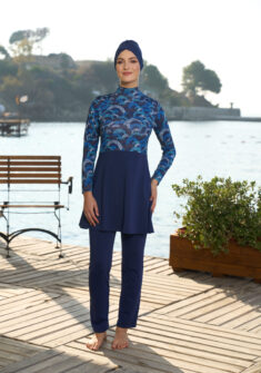 A-lijn boerkini | Blauw