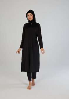 Noor semi Long boerkini | Zwart